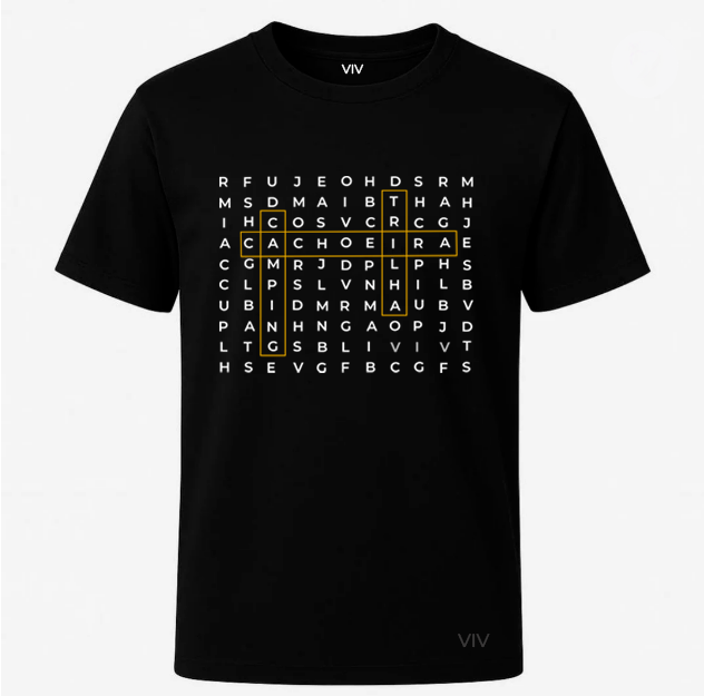 Camiseta CAÇA PALAVRAS